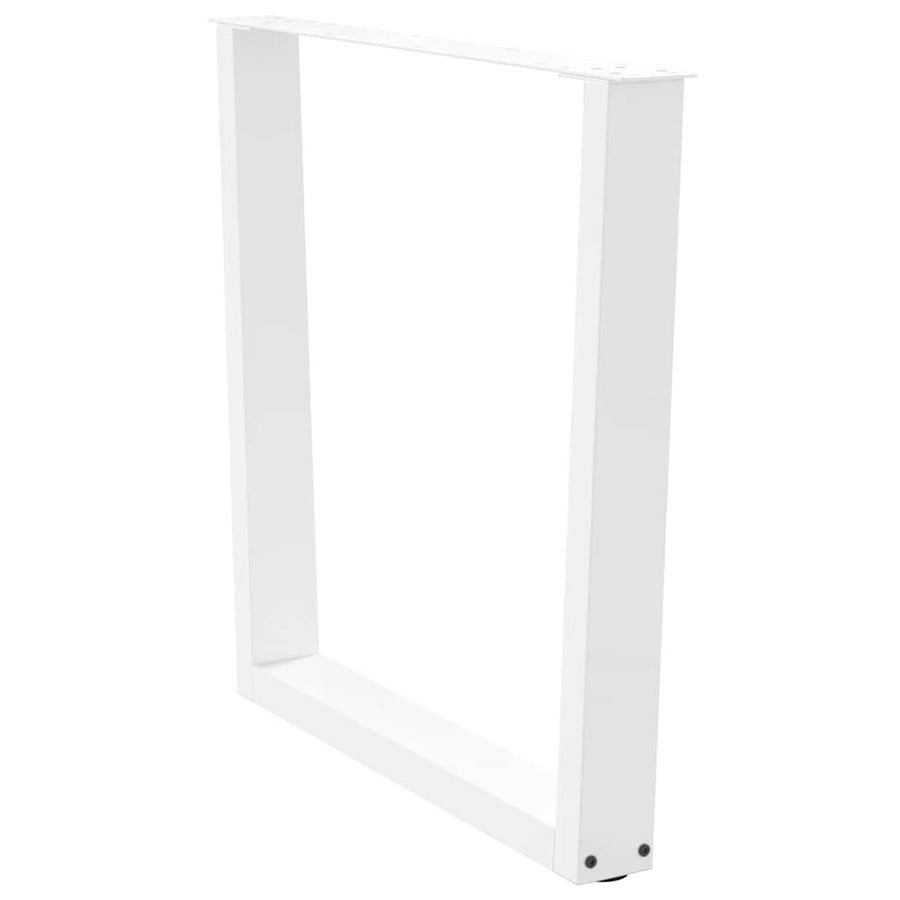 Eettafelpoten 3 st V-vormig 80x(72-73,3) cm staal wit