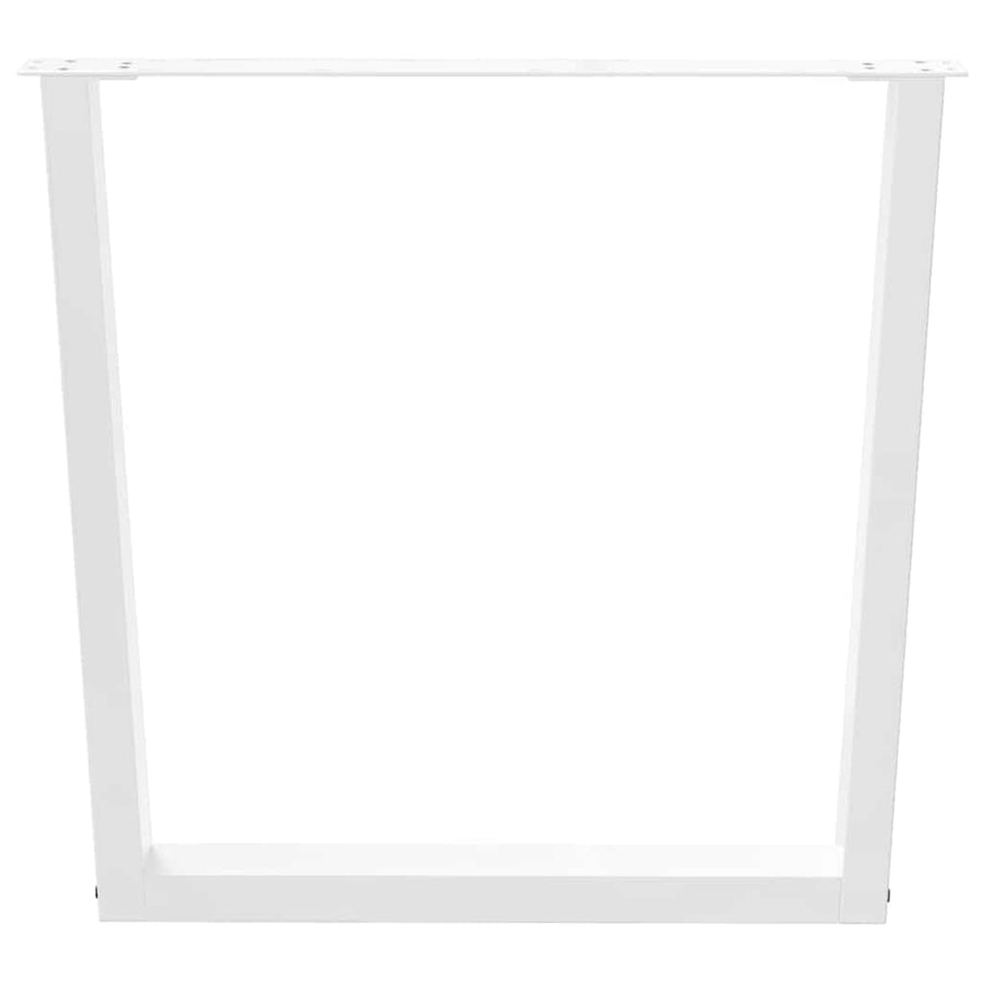 Eettafelpoten 3 st V-vormig 80x(72-73,3) cm staal wit