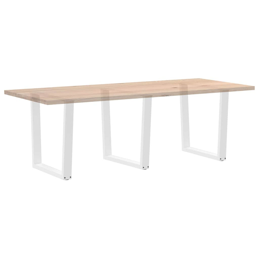 Eettafelpoten 3 st V-vormig 80x(72-73,3) cm staal wit