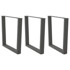 Dining table legs 3 pcs V-shaped 80x(72-73.3) cm steel anthracite