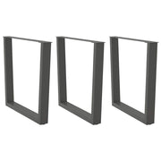 Eettafelpoten 3 st V-vorm staal antraciet 80x72-73,3 cm