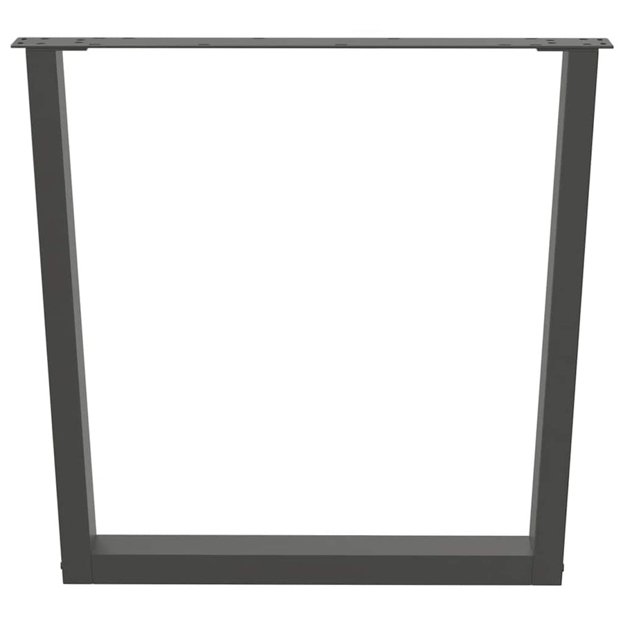 Eettafelpoten 3 st V-vormig 80x(72-73,3) cm staal antraciet