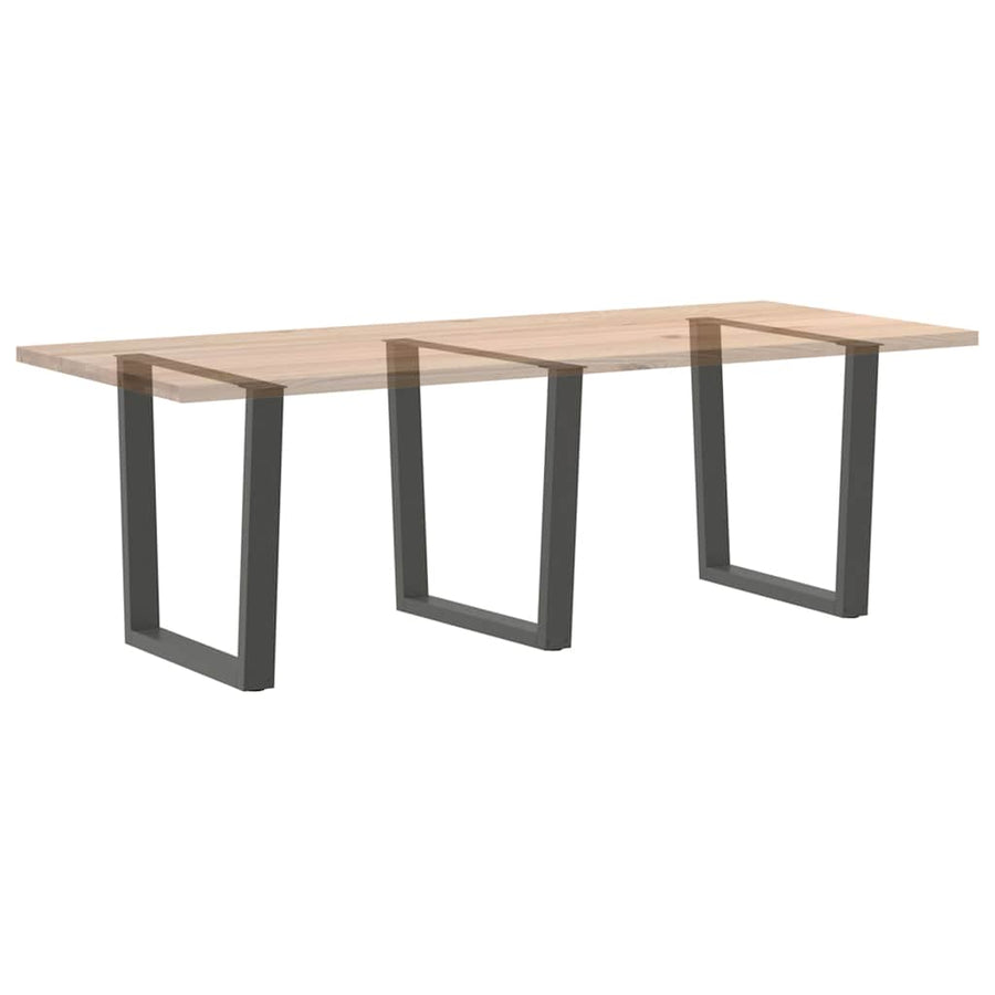 Eettafelpoten 3 st V-vormig 80x(72-73,3) cm staal antraciet