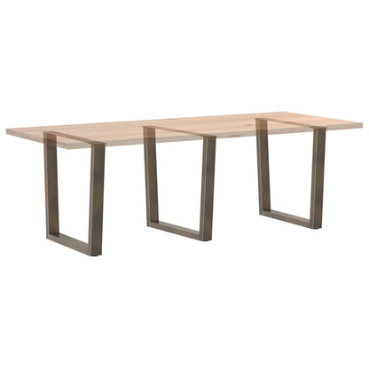 Eettafelpoten 3 st V-vormig 80x(72-73,3) cm staal naturel