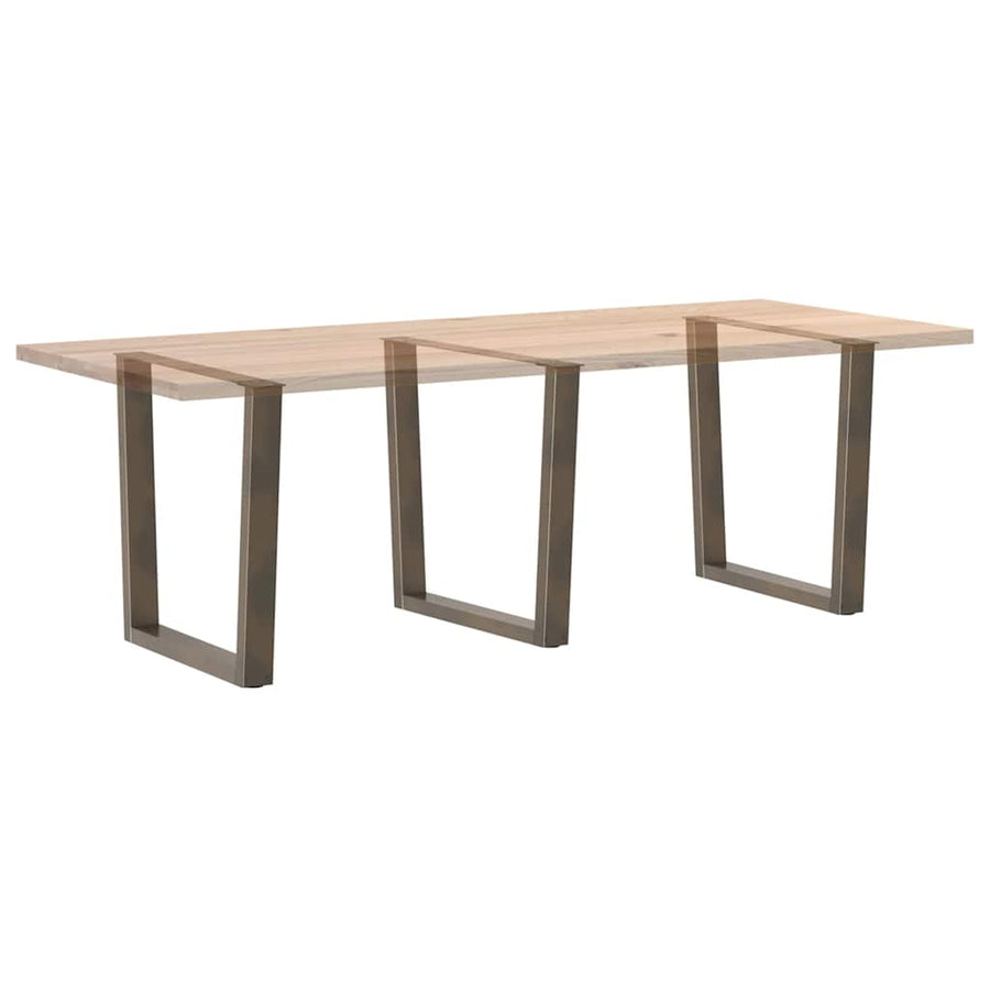 Eettafelpoten 3 st V-vormig 80x(72-73,3) cm staal naturel