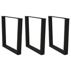 Dining table legs 3 pcs V-shaped 90x(72-73.3) cm steel black