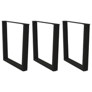Eettafelpoten 3 st V-vormig 90x72-73,3 cm staal zwart
