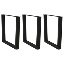 Eettafelpoten 3 st V-vormig 90x(72-73,3) cm staal zwart