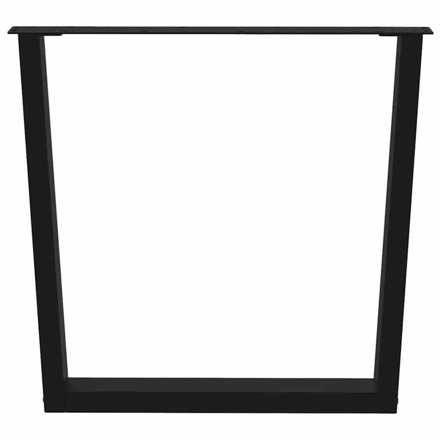 Eettafelpoten 3 st V-vormig 90x(72-73,3) cm staal zwart