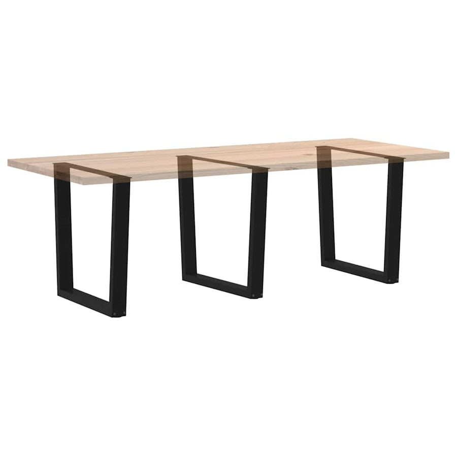 Eettafelpoten 3 st V-vormig 90x(72-73,3) cm staal zwart