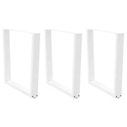 Eettafelpoten 3 st V-vormig 90x72-73,3 cm staal wit