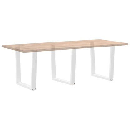 Eettafelpoten 3 st V-vormig 90x(72-73,3) cm staal wit
