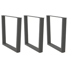 Eettafelpoten 3 st V-vormig 90x(72-73,3) cm staal antraciet
