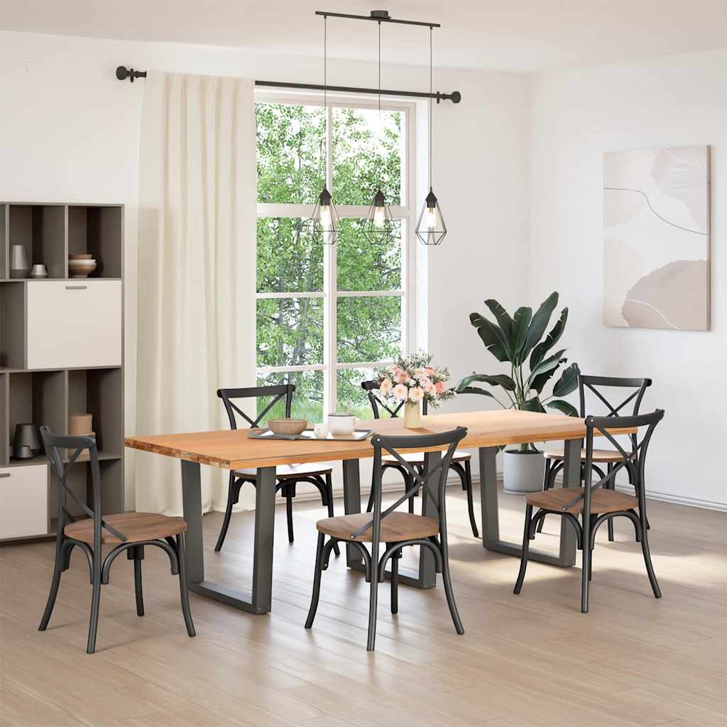 Eettafelpoten 3 st V-vormig 90x(72-73,3) cm staal antraciet
