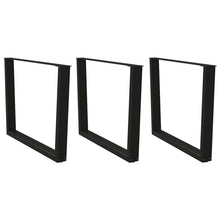 Eettafelpoten 3 st V-vormig 100x(72-73,3) cm staal zwart