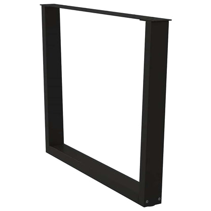 Eettafelpoten 3 st V-vormig 100x(72-73,3) cm staal zwart