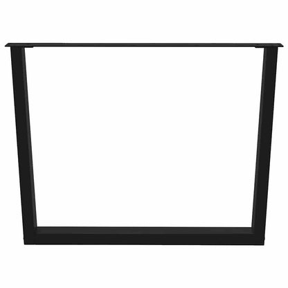 Eettafelpoten 3 st V-vormig 100x(72-73,3) cm staal zwart