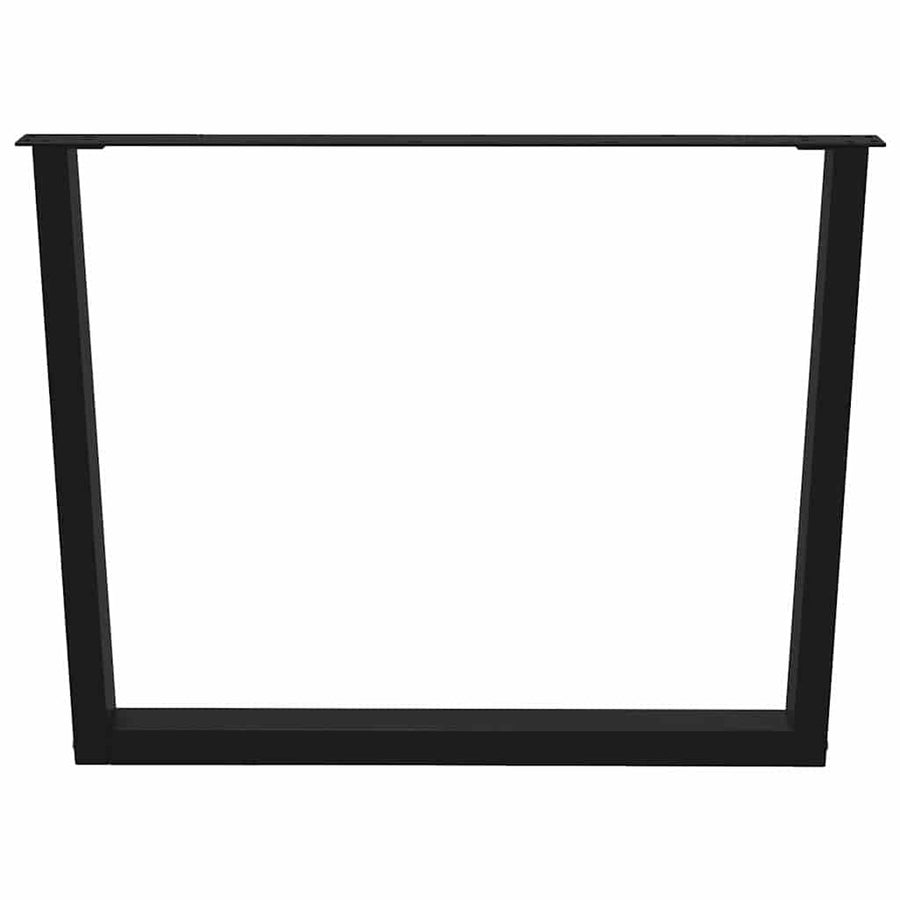 Eettafelpoten 3 st V-vormig 100x(72-73,3) cm staal zwart