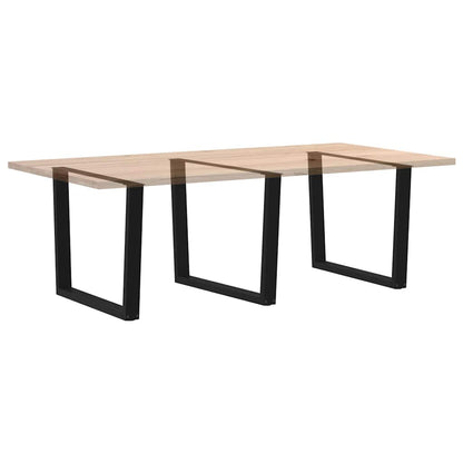 Eettafelpoten 3 st V-vormig 100x(72-73,3) cm staal zwart