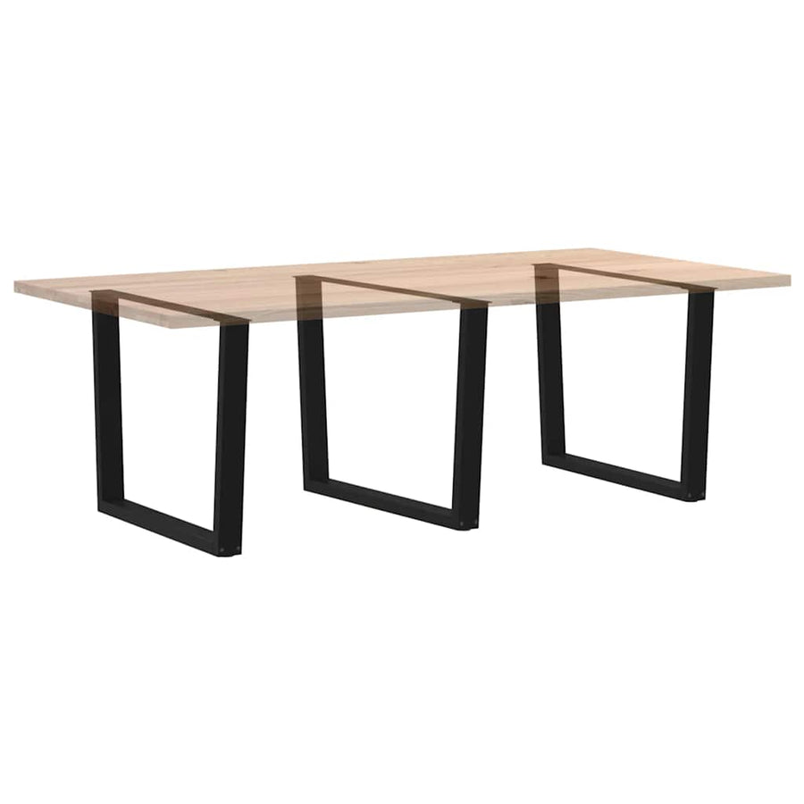 Eettafelpoten 3 st V-vormig 100x(72-73,3) cm staal zwart
