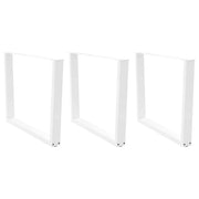 Eettafelpoten 3 st V-vorm 100x72-73,3 cm staal wit