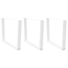 Eettafelpoten 3 st V-vormig 100x(72-73,3) cm staal wit
