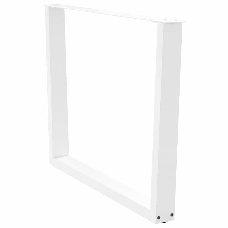 Eettafelpoten 3 st V-vormig 100x(72-73,3) cm staal wit