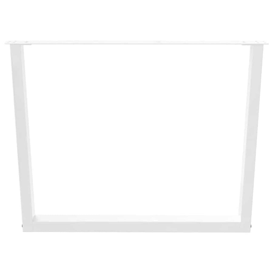 Eettafelpoten 3 st V-vormig 100x(72-73,3) cm staal wit