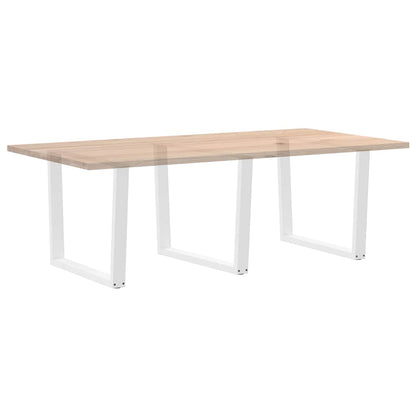 Eettafelpoten 3 st V-vormig 100x(72-73,3) cm staal wit