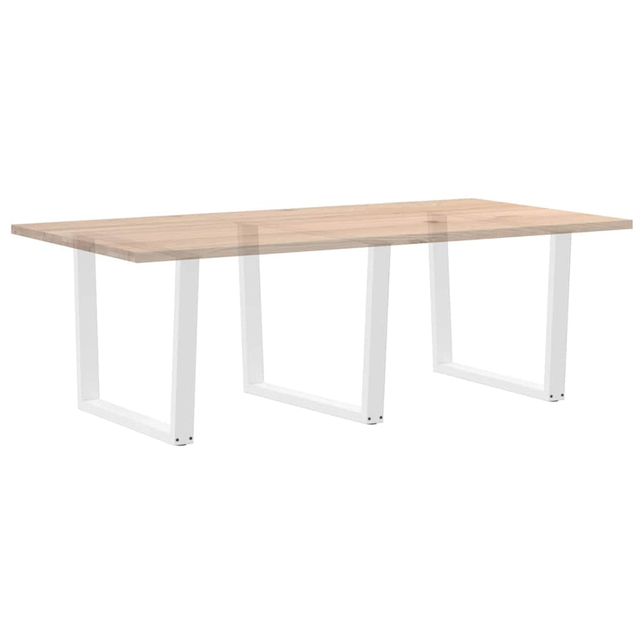 Eettafelpoten 3 st V-vormig 100x(72-73,3) cm staal wit