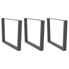 Dining Table Legs 3 pcs V-shaped 100x(72-73.3) cm steel anthracite