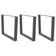 Eettafelpoten 3 st V-vormig 100x72-73,3 cm staal antraciet