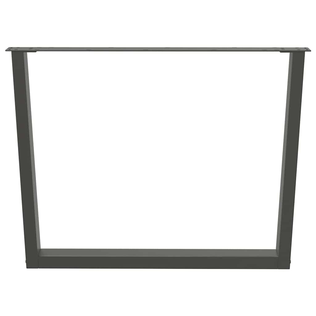 Eettafelpoten 3 st V-vormig 100x(72-73,3) cm staal antraciet