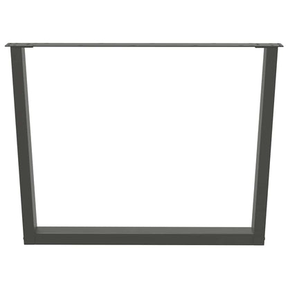 Eettafelpoten 3 st V-vormig 100x(72-73,3) cm staal antraciet