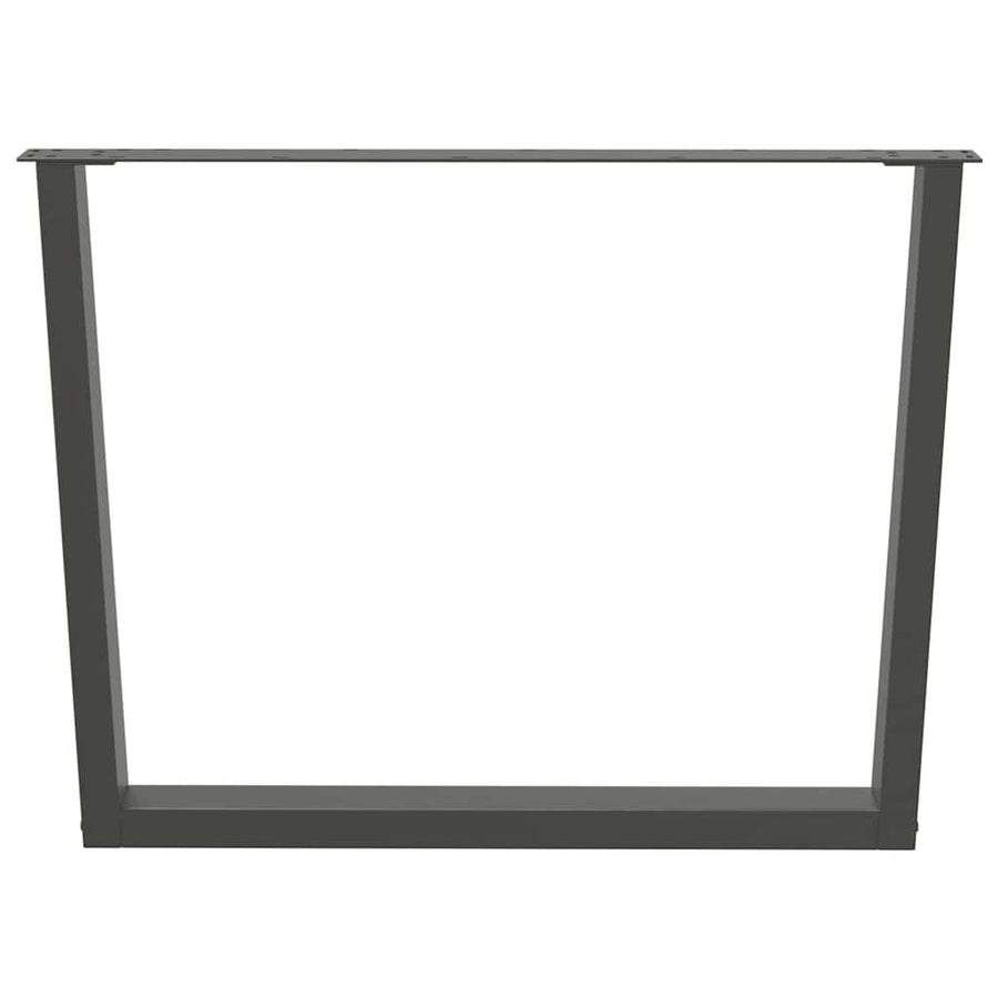 Eettafelpoten 3 st V-vormig 100x(72-73,3) cm staal antraciet