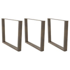 Dining table legs 3 pcs V-shaped 100x(72-73.3) cm natural steel