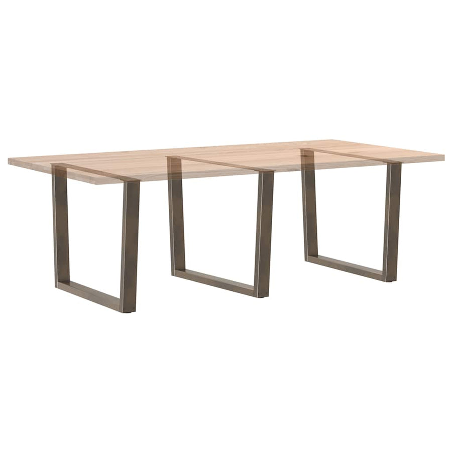 Eettafelpoten 3 st V-vormig 100x(72-73,3) cm staal naturel
