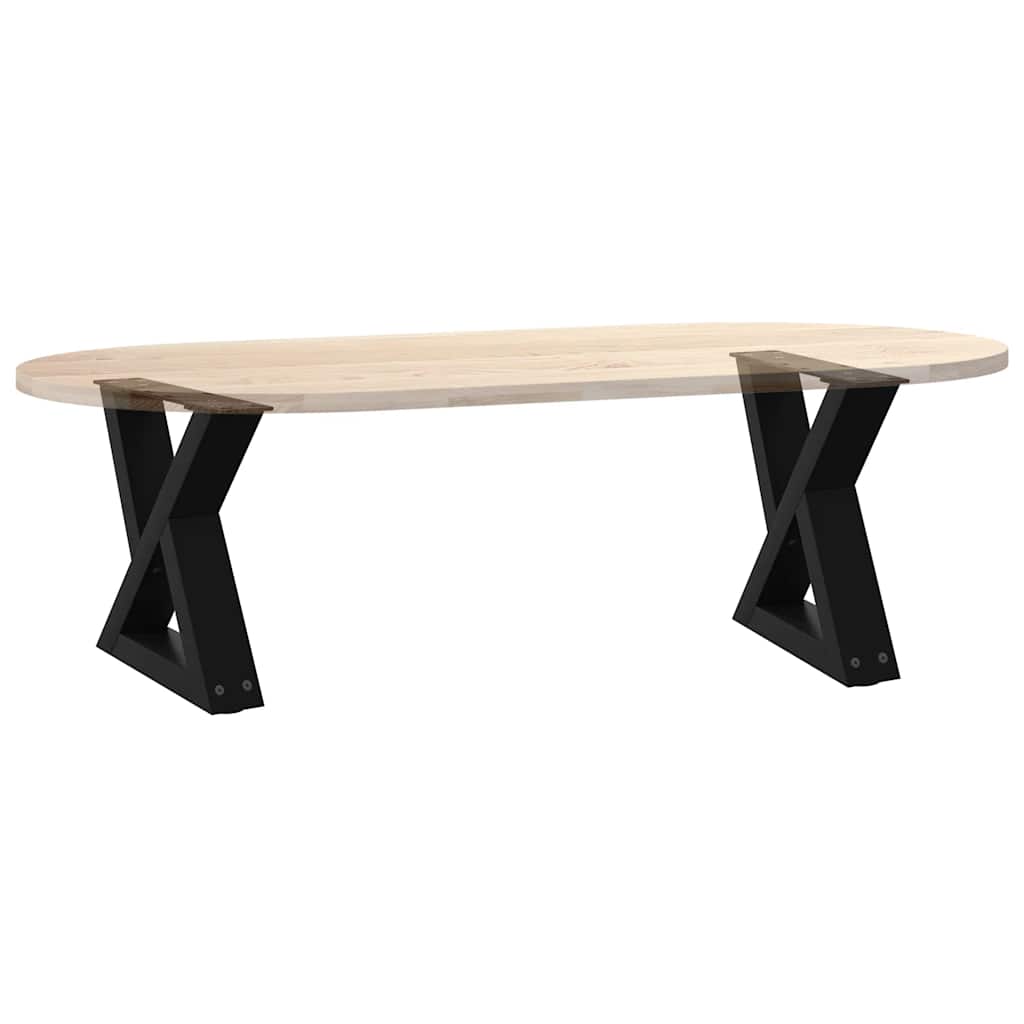 Salontafelpoten 2 st 30x(30-31,3) cm staal zwart