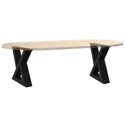 Salontafelpoten 2 st 30x(30-31,3) cm staal zwart