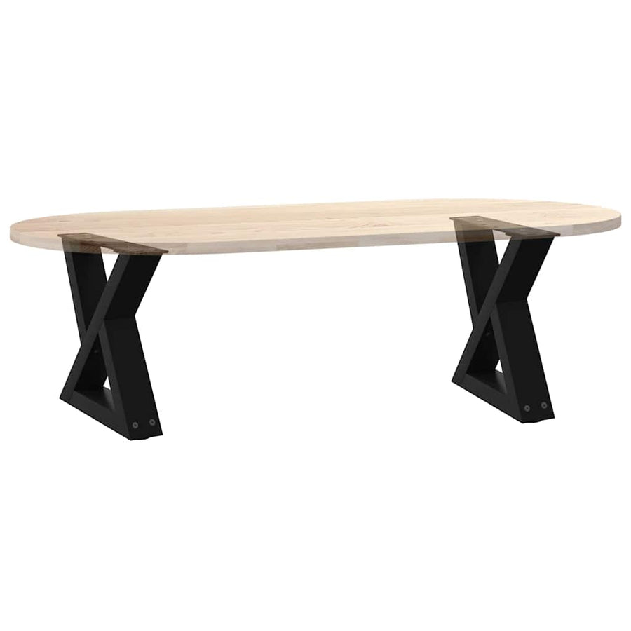 Salontafelpoten 2 st 30x(30-31,3) cm staal zwart
