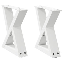 Salontafelpoten 2 st 30x(30-31,3) cm staal wit