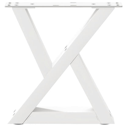 Salontafelpoten 2 st 30x(30-31,3) cm staal wit