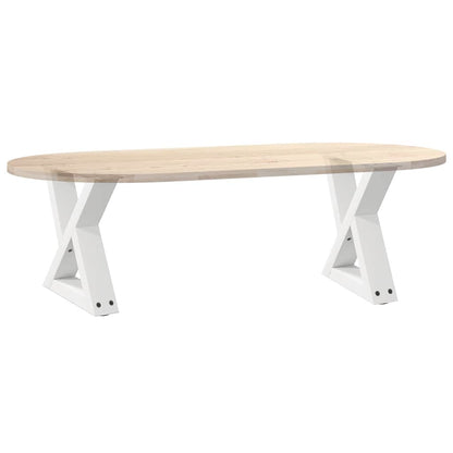 Salontafelpoten 2 st 30x(30-31,3) cm staal wit