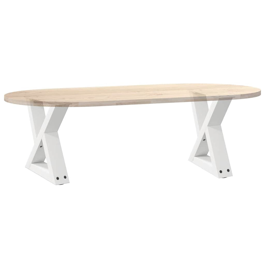 Salontafelpoten 2 st 30x(30-31,3) cm staal wit