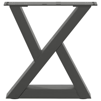 Salontafelpoten 2 st 30x(30-31,3) cm staal antraciet
