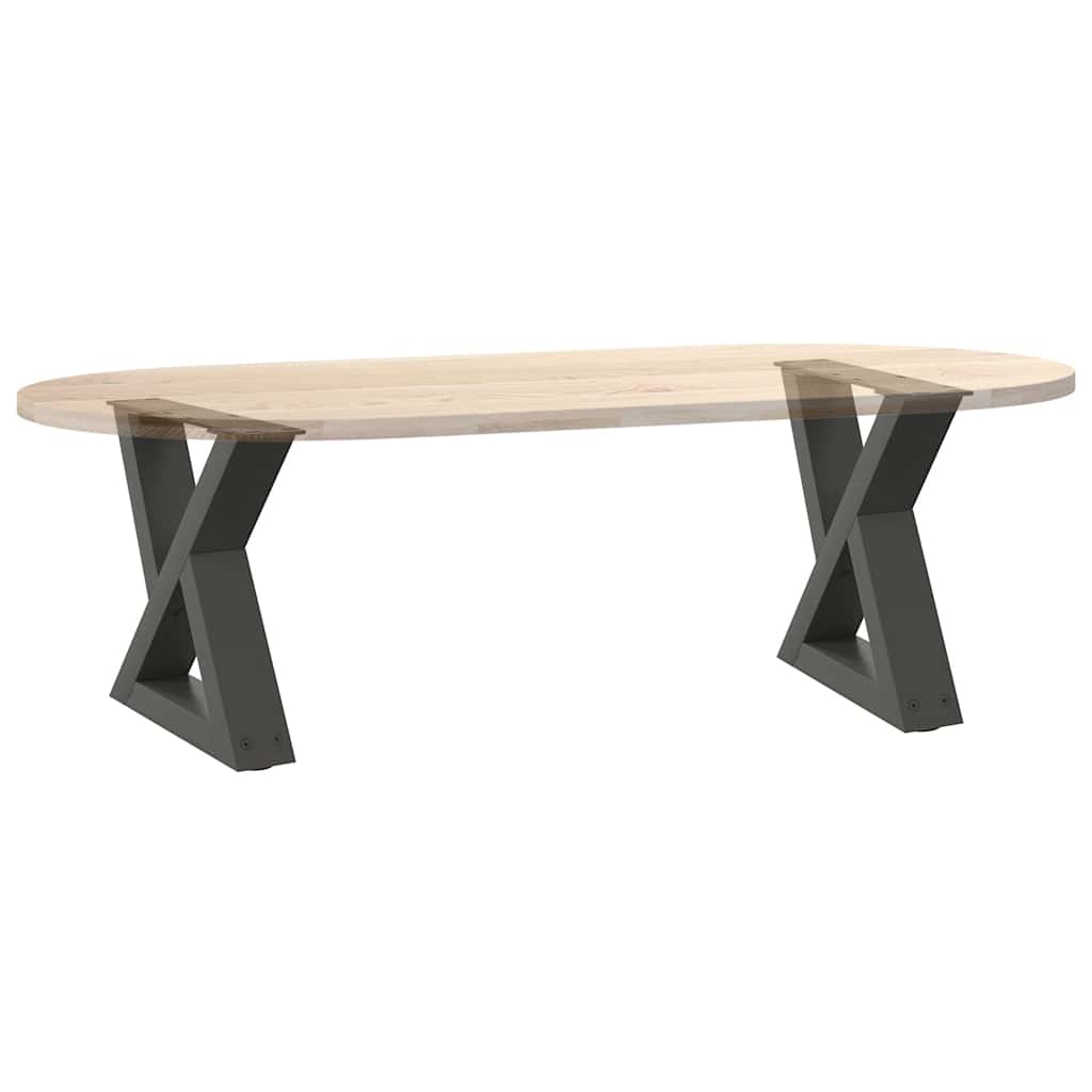 Salontafelpoten 2 st 30x(30-31,3) cm staal antraciet