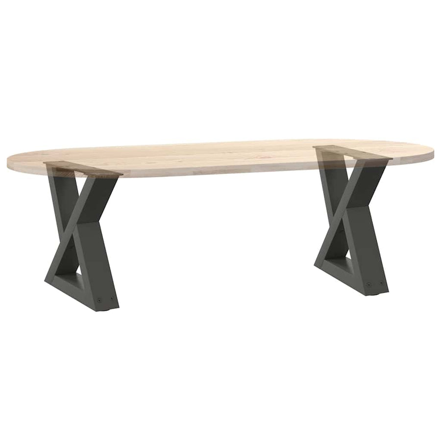 Salontafelpoten 2 st 30x(30-31,3) cm staal antraciet