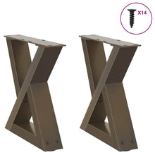 Salontafelpoten 2 st 30x(30-31,3) cm staal naturel