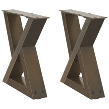 Salontafelpoten 2 st 30x(30-31,3) cm staal naturel