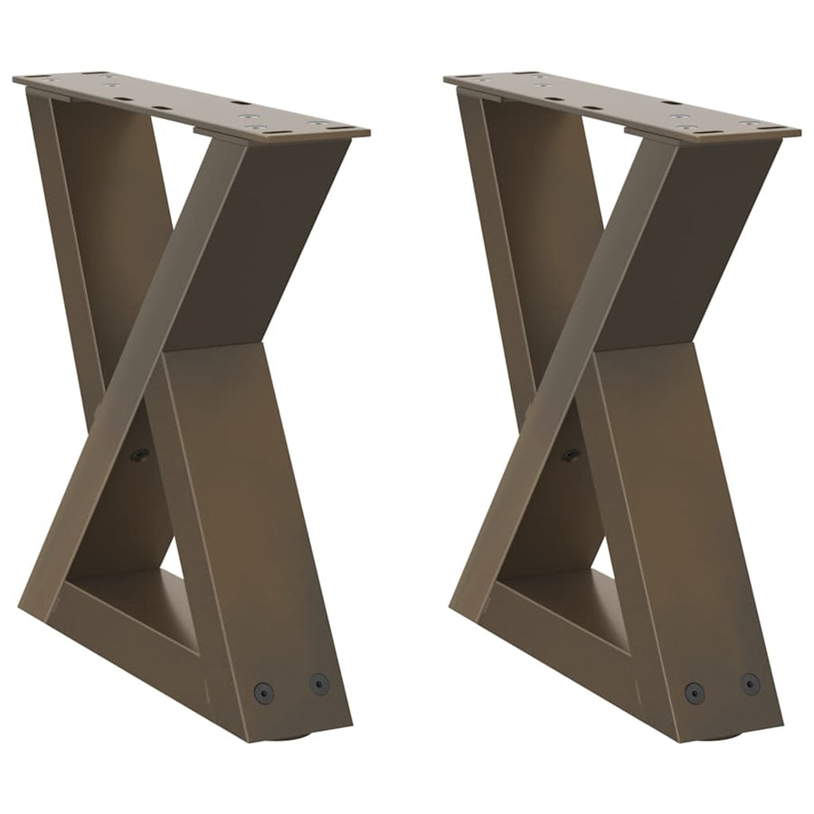 Salontafelpoten 2 st 30x(30-31,3) cm staal naturel